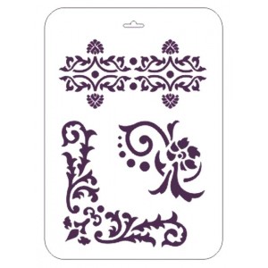 Трафарет Event Design ВНТ-034 "Уголки и бордюры 2", 31х21 см